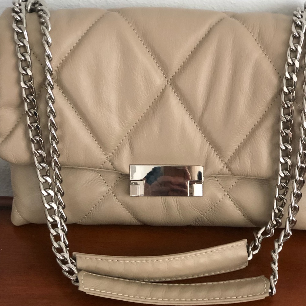 LeDuca Italian Leather Silver Chain
